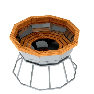 Банный чан 10 граней на подставке AISI 430 Банный чан 10 граней на подставке AISI 430
