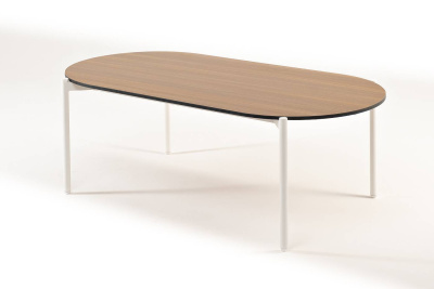 Журнальный стол 4SIS Диего 120х60, каркас белый муар, столешница дуб Журнальный стол 4SIS Диего 120х60, каркас белый муар, столешница дуб