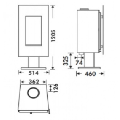 Печь-камин Panadero Osaka
