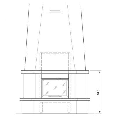 Каминная облицовка Palazzetti Andria, угловая
