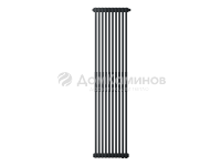 Радиатор труб. Zehnder Charleston 2180, 10 сек.1/2 бок.подк. RAL9017matt (9217) (кроншт.в компл)