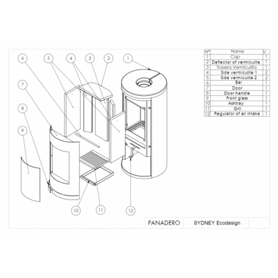 Печь-камин Panadero Sydney