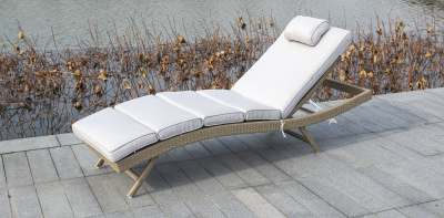 Садовый лежак 4SIS Лиссабон Цвет: соломенный