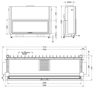 Каминная топка Spartherm Varia B150h Каминная топка Spartherm Varia B150h