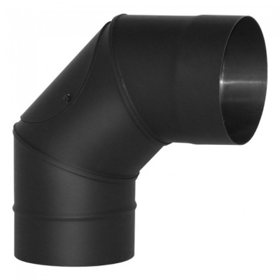 Отвод Вулкан VBR 90 D200 с ревизией, нерж., черный