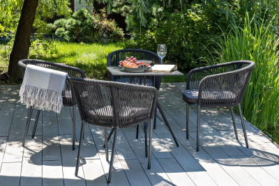 Интерьерный стол 4SIS Конте квадратный 70 Цвет: серый гранит