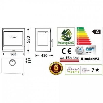 Печь-камин Panadero Onix Wall Ecodesign