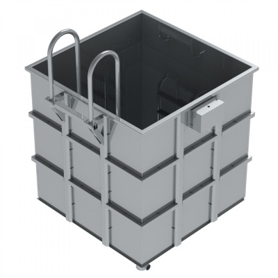 Купель из нержавеющей стали 1,4х1,4х1,8 Купель из нержавеющей стали 1,4х1,4х1,8