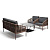 Лаунж-зона 4SIS Канны 4-местная из роупа со столиком Канны Цвет: коричнеый, темно-серый