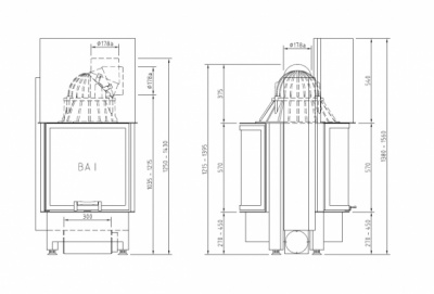 Каминная топка Schmid Ronda FD 5557 h (туннельная версия) Каминная топка Schmid Ronda FD 5557 h (туннельная версия)