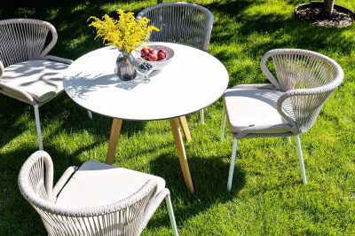 Стол 4SIS Франческо Ø100 Цвет: молочный