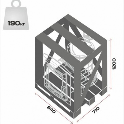 Банная Печь Прометалл Атмосфера XL (Про) в ламелях Змеевик наборный
