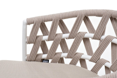Стул 4SIS Диего из роупа Цвет: белый муар, бежевый