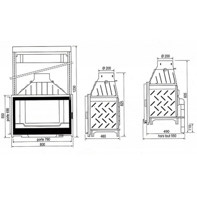 Каминная топка Seguin VISIO 8 BLACK LINE Каминная топка Seguin VISIO 8 BLACK LINE