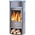 Печь-камин ABX Pori 7 Аква с теплообменником (серая сталь тальк с верхней плитой)