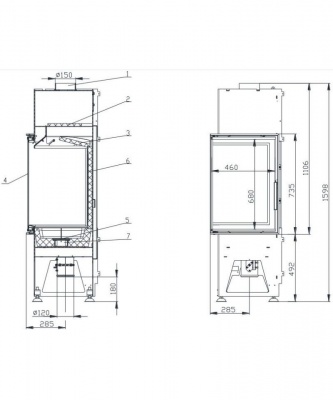 Каминная топка Bef home Tower 5 EH